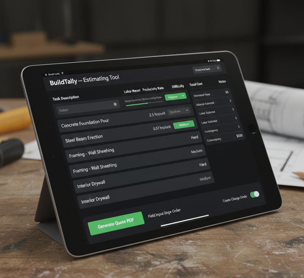 BuildTally - Estimating Tool